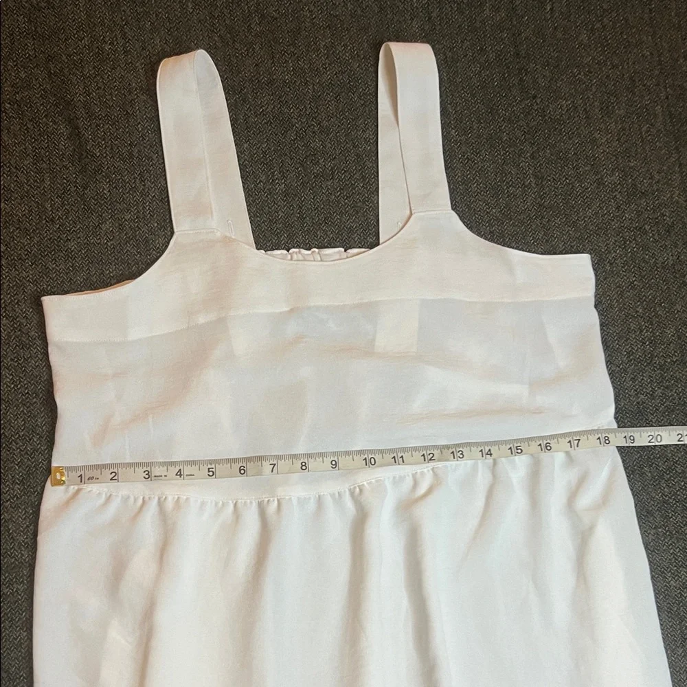 NWT Elegant White Maxi Dress sz L Pockets Adjustable Straps - Picture 6 of 14